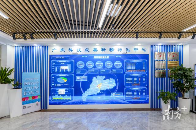 乐玩官方（中国）总部“粤科淘”数据大屏。